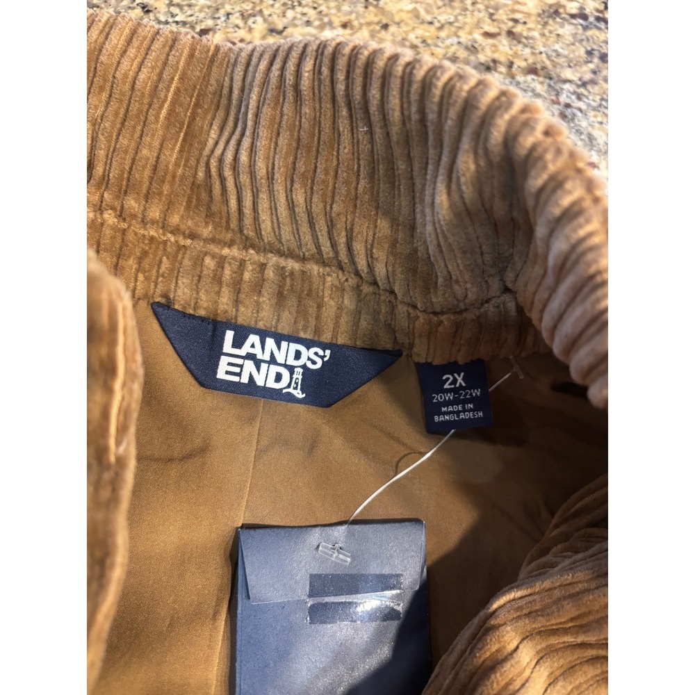 NEW Lands End Corduroy Blazer Jacket Brown Womens 2X 20W 22W Career Office - Picture 4 of 9
